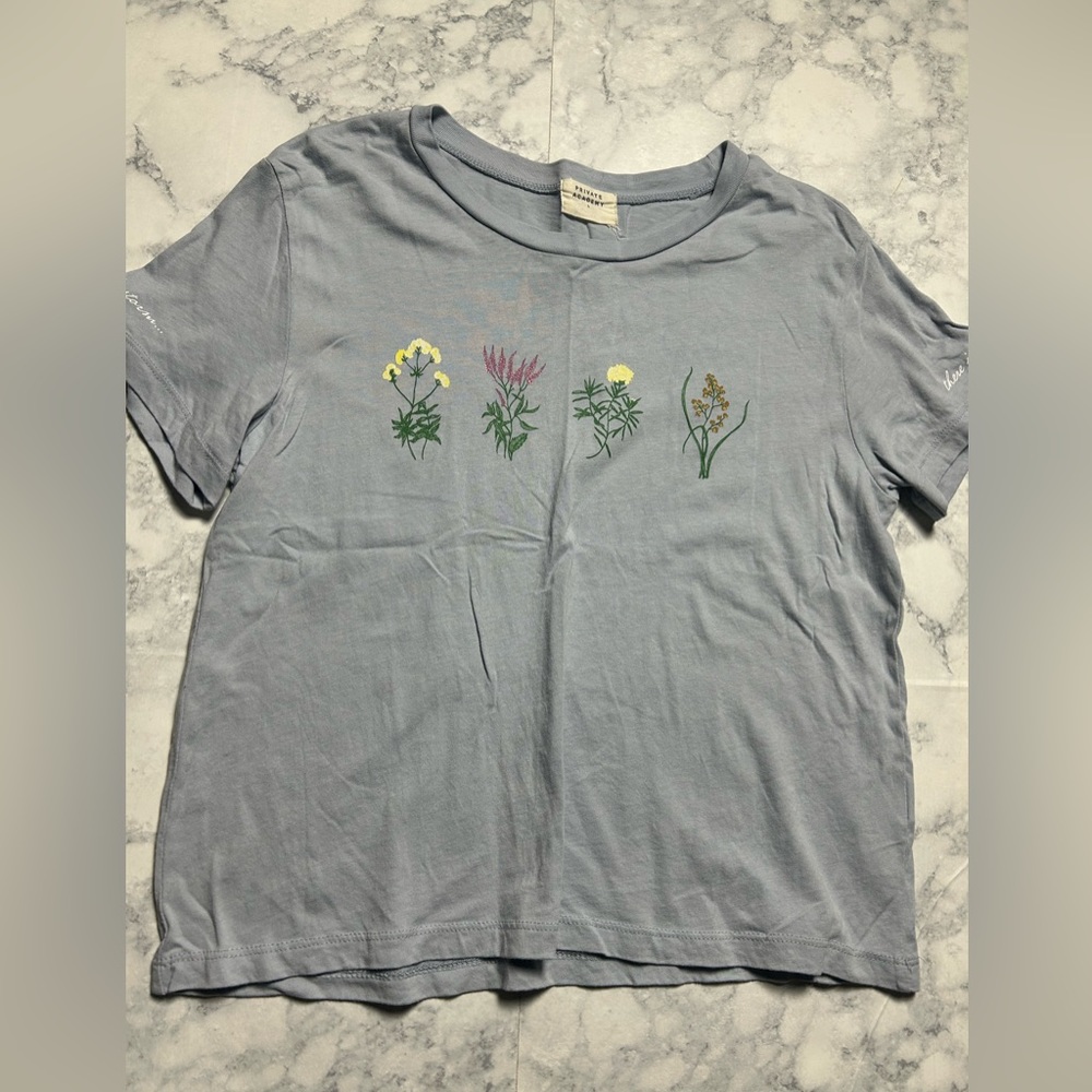 Private Academy Cropped Graphic T Shirt